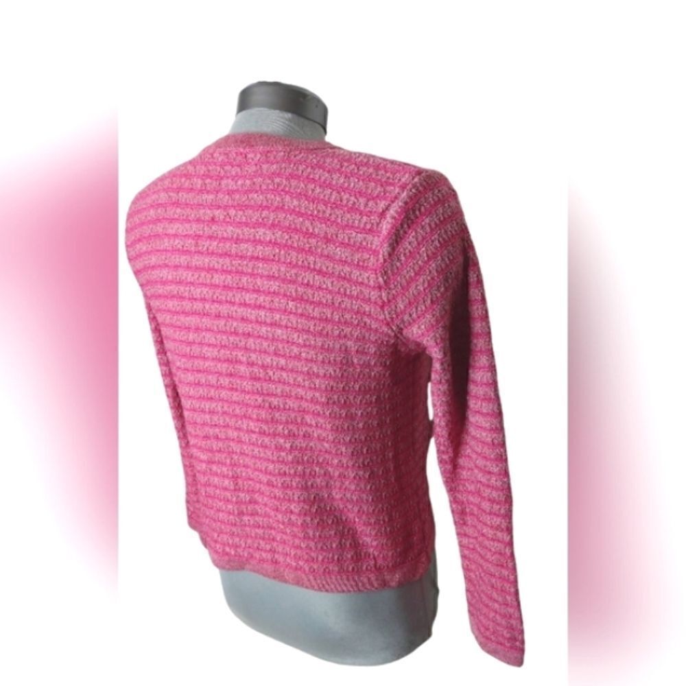 Pink # 5 Buttons Cookie Kudos Knit Women's Sweater Cardigan Buttons SZ small - Picture 10 of 15